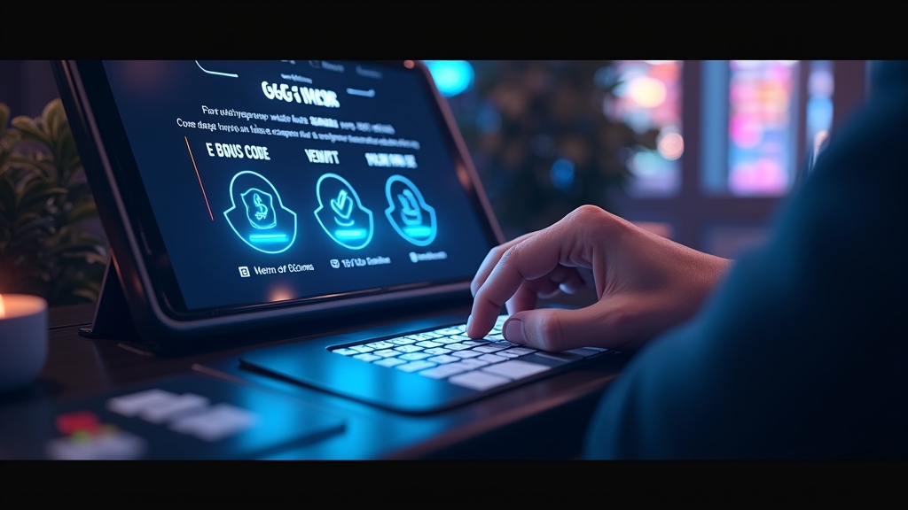 A player entering a bonus code in a casino cashier screen